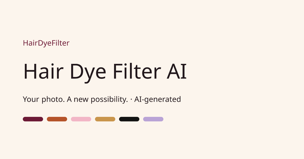 HairDyeFilter screenshot 1